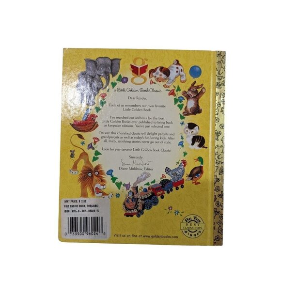 Little Golden Book The Fire Engine Book 1987 ephemera junk journal - Picture 3 of 7